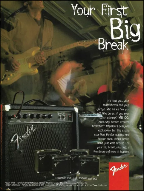 Fender 1997 Frontman Series 25R 15R 15G guitar amp ad amplifier advertisement
