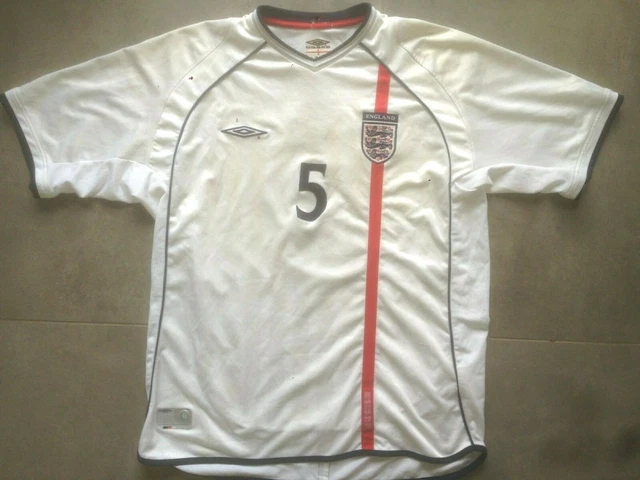 Maillot Angleterre 2001 Porté Par Rio Ferdinand (#5) - Match Issue - Manchester United