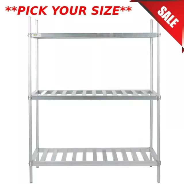 "ANY SIZE" Heavy Duty Aluminum Keg Storage Rack Silver Stationary Commercial