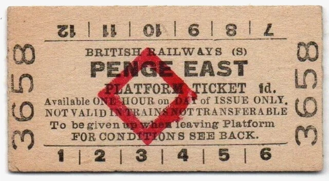 BR(S) Platform Ticket Penge East 1d