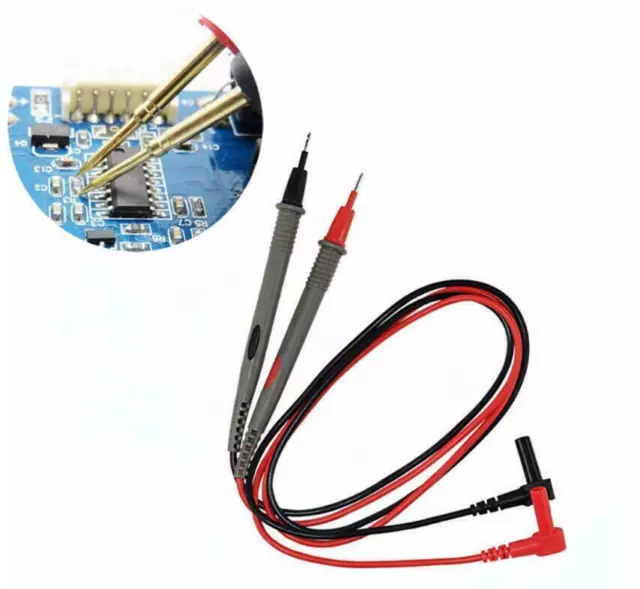 20A Multimeter Test Probe Leads 1000V Needle SMD Inductor Testing Wire Cable Uni