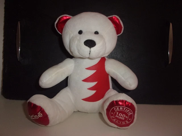 Peluche Doudou Ours Blanc Rouge NOCIBE 2015 100% Purs Calins Parfumerie