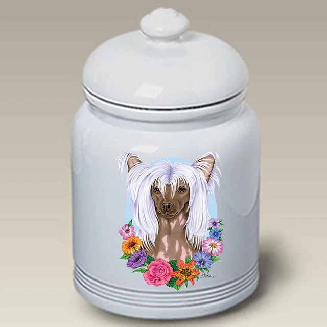 Chinese Crested Ceramic Treat Jar TP 47069