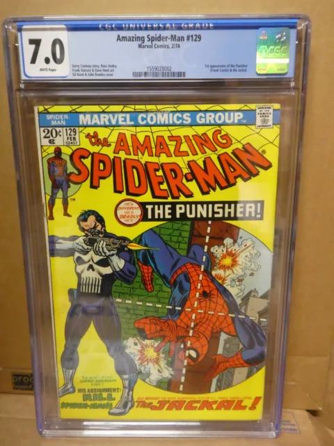 Marvel Comics Amazing Spiderman 129 7.0 CGC 1st Appearance Punisher Jackal
