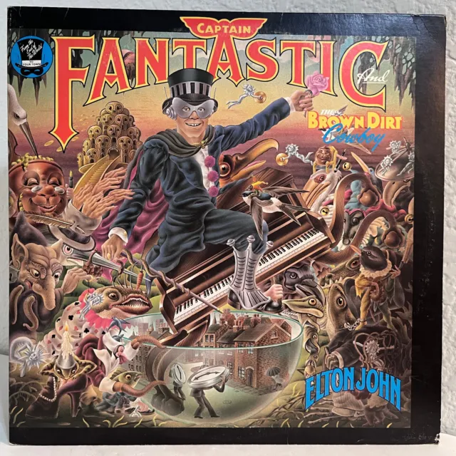 ELTON JOHN - Captain Fantastic (w/Poster + 2 Books) - 12" Vinyl Record LP - VG+