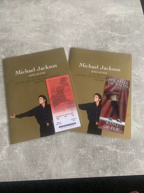 Michael Jackson ORIGINAL ""This is it"" Hologramm Konzert Ticket und Gedenkbuch