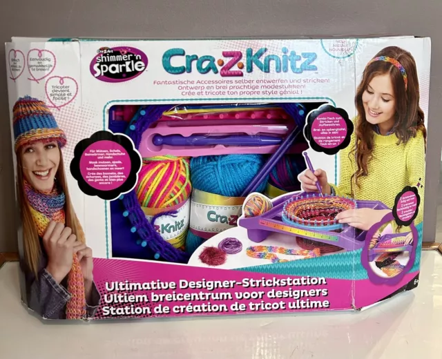 Cra-Z-Knitz Shimmer n Sparkle Ultimate Designer Knitting Station Boxed