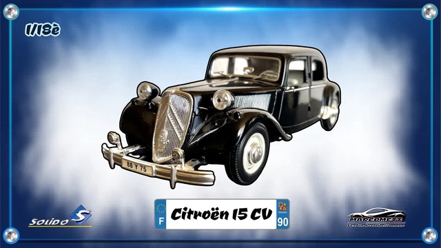 1/18 Solido - Citroën 15CV 6 Cylindres  (1952) -  Miniature comme neuve en boîte
