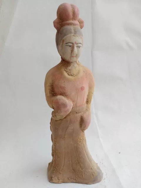 Chinese collection of tri-color pottery of tang dynasty ancient maid statue /1