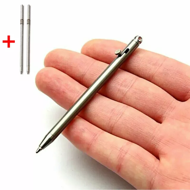Titanium Pen Ballpoint Outdoor Pocket Keychain EDC Tool Survival Gadget/