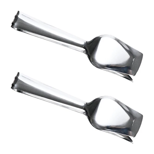 2 Pcs Salad Tongs Stainless Steel Food Tongs Bread Toaster Pastry Tools Fried