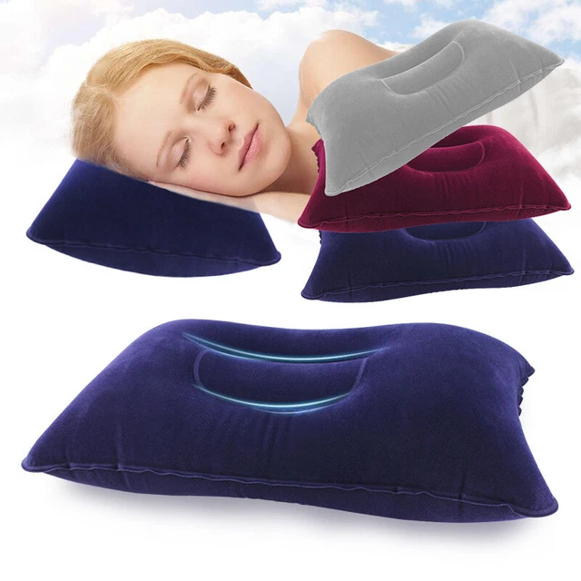 Hot Portable Ultralight Inflatable Air Pillow Cushion Travel Hiking Camping R *