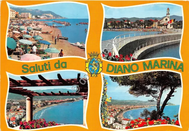 Cartolina  Diano Marina vedute varie (Imperia)