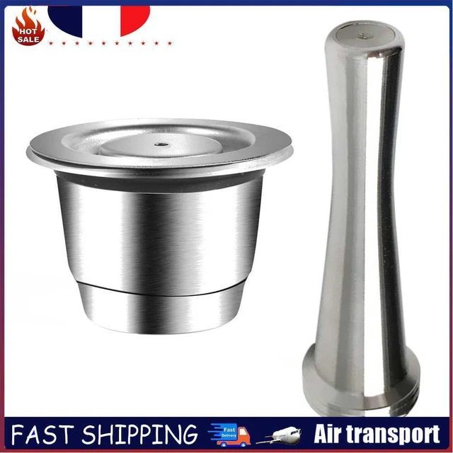 Refillable Coffee Basket Filter Tamper Reusable Coffee Capsule for Nespresso