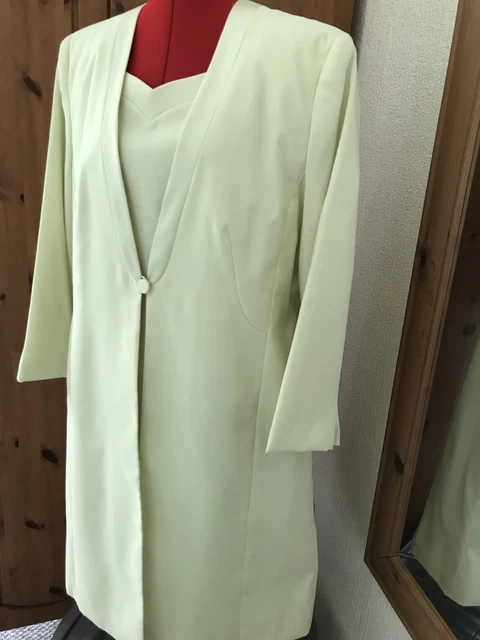 JACQUES VERT LIME Green Dress & Jacket Size 18 35.00 - PicClick UK