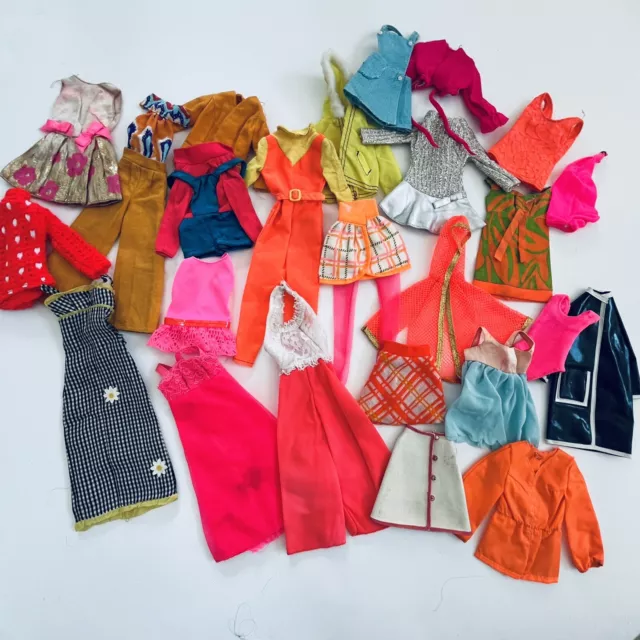 Huge vintage barbie doll clothing lot 1960s Mod Styles Barbie Francie Julia