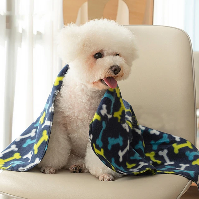 Manta para mascotas elegante mantener caliente exquisita almohadilla para cachorro de hilo fino atrovirens