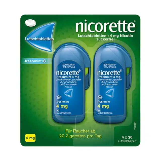 Nicorette freshmint 4 mg Lutschtablette, gepresst 80 St