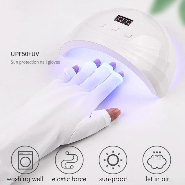 Nail Art Glove UV Reduce Gloves Manicure Accessories Anti UV Radiation (B)