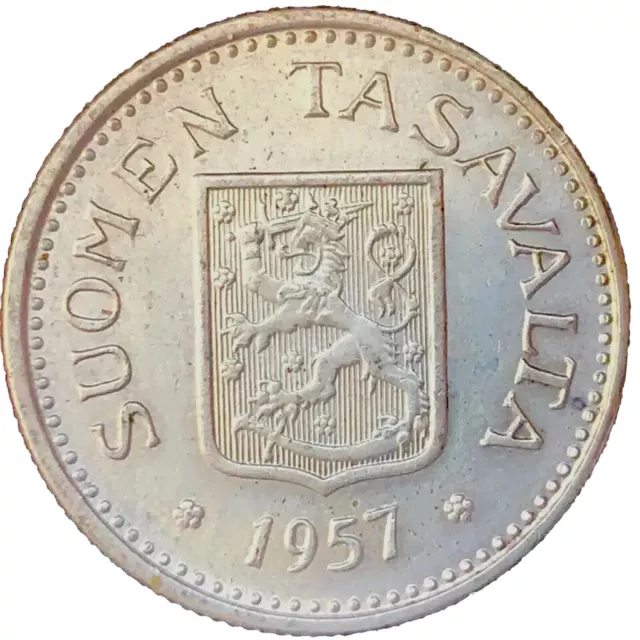 100 Markkaa 1957  Finnland . Silbermünze . Erhaltung