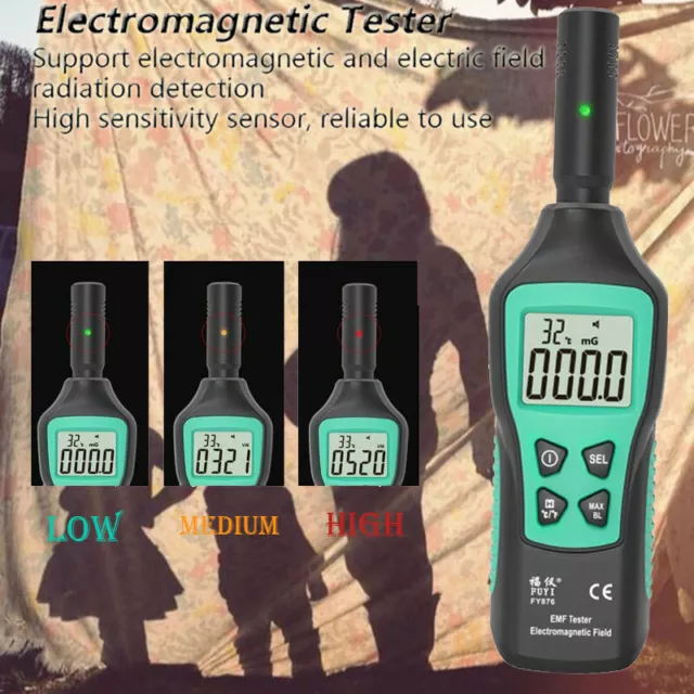 Digital EMF Tester Electromagnetic Field Radiation Detector EMF Meter Dosimeter