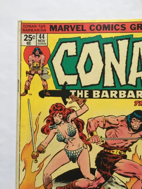 Conan The Barbarian 44 1974 Classic Bronze Age FN/VF US cents Red Sonja cover 2