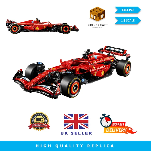 42207 BRICKCRAFT TECHNIC MOC Ferrari SF-24 F1 Car Building Blocks ...