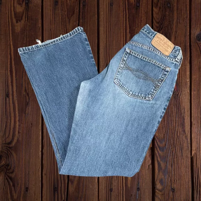 Vintage Abercrombie & Fitch Flared Jeans Womens 6 (30x30) Blue Denim Made USA