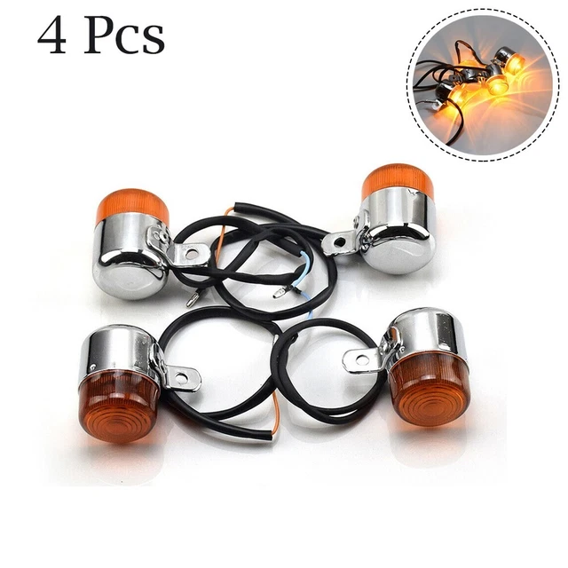 Clignotant 2-wire Connexion Haute Qualité Moto Attirant Avec Finition Chrome