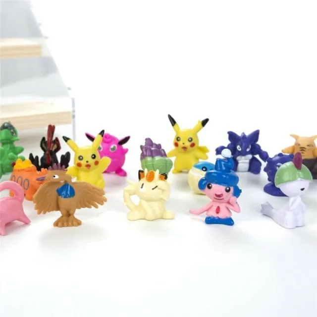 Wholesale 24pcs Pokemon Mini PVC Action Figures pikachu Toys Kids Gift party