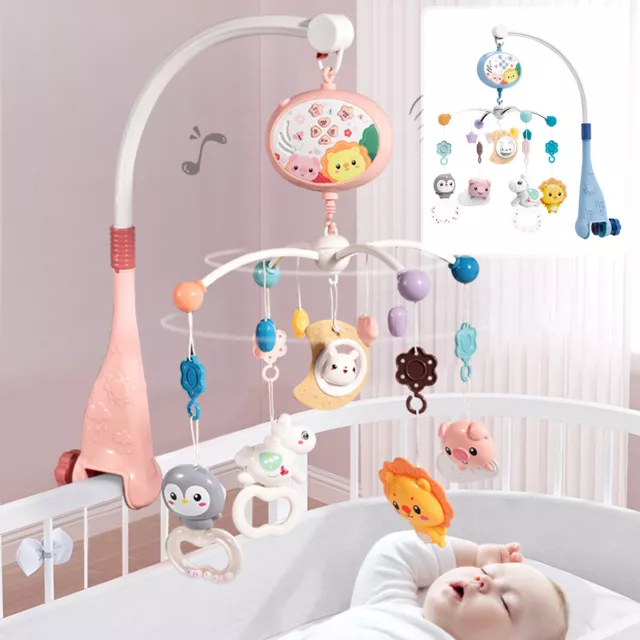 Baby Musical Crib Mobile with Projector and Night Light Hanging Rotating TuCbj