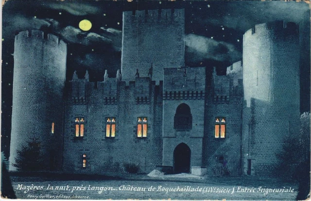 CPA MAZERES the night near LANGON-Chateau de Roquetaillade (28529)