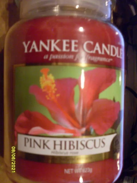 Yankee Candle Pink Hibiscus Large 22 oz. Single Wick Housewarmer Jar *NEW*