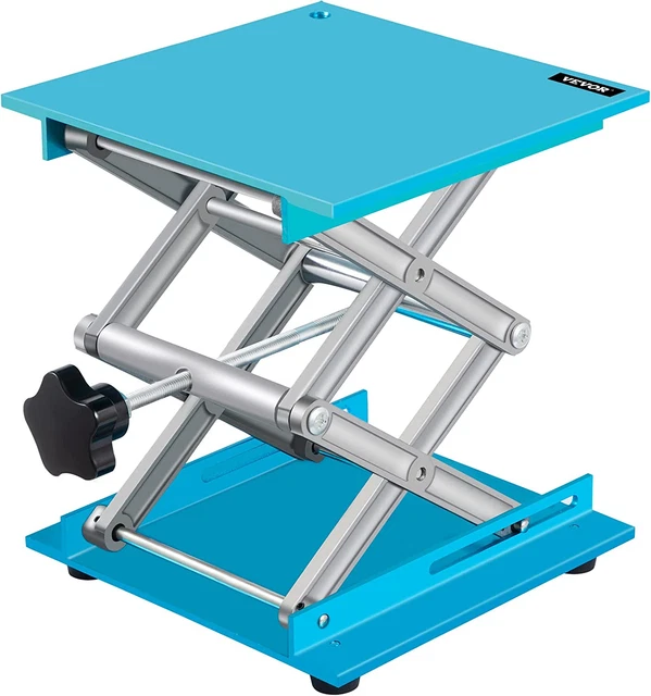 VEVOR Lab Jack Stand, 8" X 8" Aluminum Oxide Lab Lift Jack with 2.4"-12" Adjust