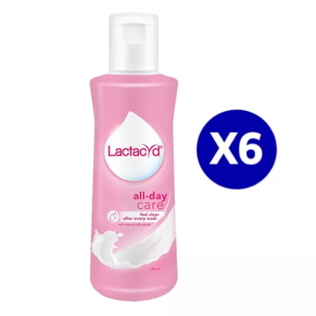 6X Lactacyd All Day Care pH Balance Gentle Daily Intimate Feminine Wash 150ML