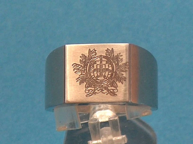 chevalière argent avec deux initiales