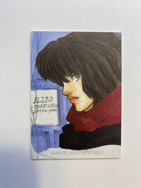 2020 Marvel Masterpieces Sketch Card- Jessica Jones - Drawn By Chris Botterill