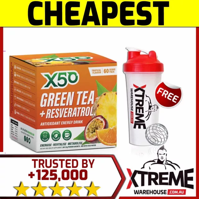 Green Tea X50 60 Srv Mango/ Weight Loss Detox Energy Gluten Free Antioxidant