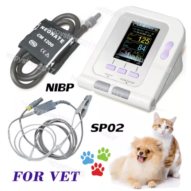 CE FDA Digital Veterinary Blood Pressure Monitor CONTEC08A, VET NIBP+SPO2 Probe