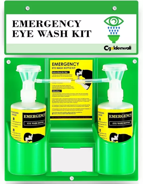 Eye Wash Station Portable Emergency Eye Wash Kit,Wall Mounted Eyewash Solution