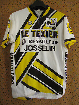 Texier Maillot cycliste LE TEXIER RENAULT ELF U.C JOSSELIN vintage manches longues 4 L 