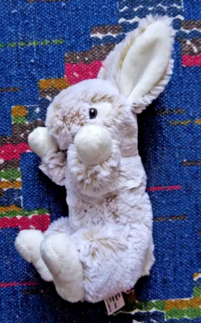 Ip/  Doudou Peluche Lapin Monoprix Fourrure Blanc Beige Chine   Kom 9