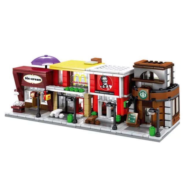 Building Blocks Mini Street View City Series house Educational Puzzle Toys Gift