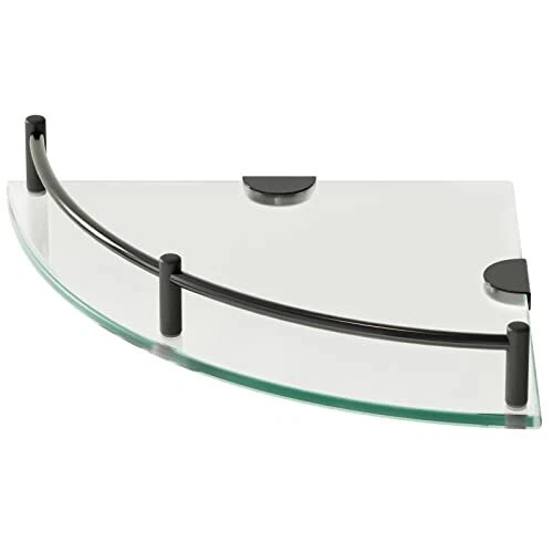 Bathroom Shelves, 2-Tier Glass Corner Shelf Wall Mounted ,Corne