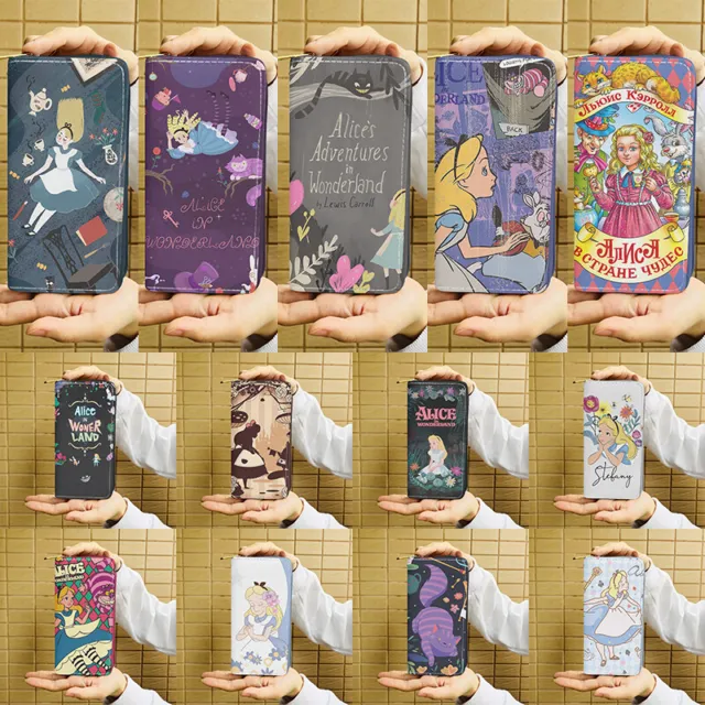 Disney Alice in Wonderland Wallet Cartoon Cheshire Cat Wallets Long Zip Handbag