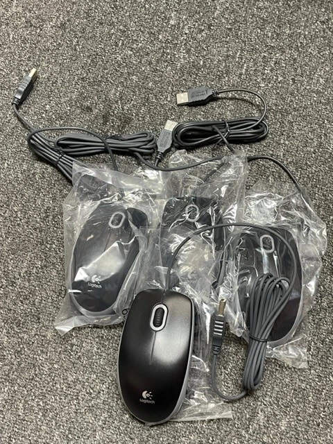 LOT of 4--Brand NEW Logitech USB Optical Scroll Mouse