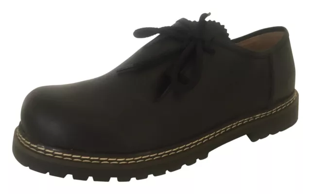 Trachtenschuhe Herren Halbschuhe Haferlschuhe Schuhe Wandern Glatt Leder Schwarz