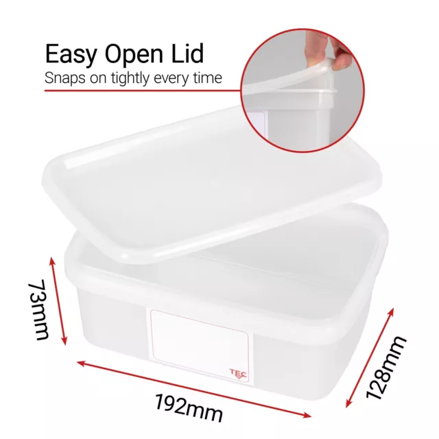 1.2 Litre food Storage Containers Airtight  Dishwasher Freezer Tupperware TEC 3