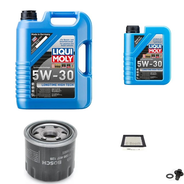 QR-Parts Motoröl-Set 5W-30 Longtime High Tech + Luft- & Ölfilter – Für BMW, VW, Mercedes U.a., 5L + 1L Öl & Filter