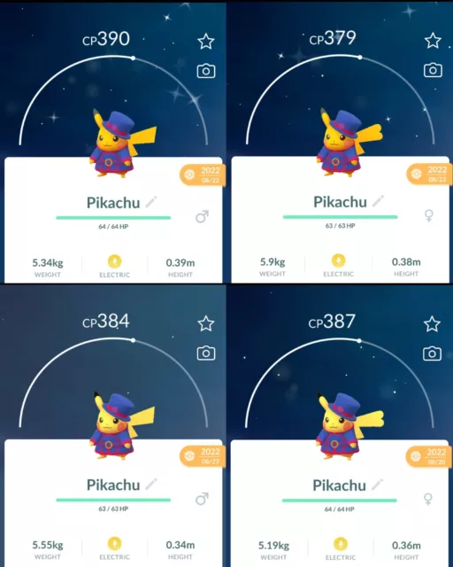 Pokémon Go ✨  World Champion Pikachu ✨ Shiny or Non-Shiny ✨ Rare Costume